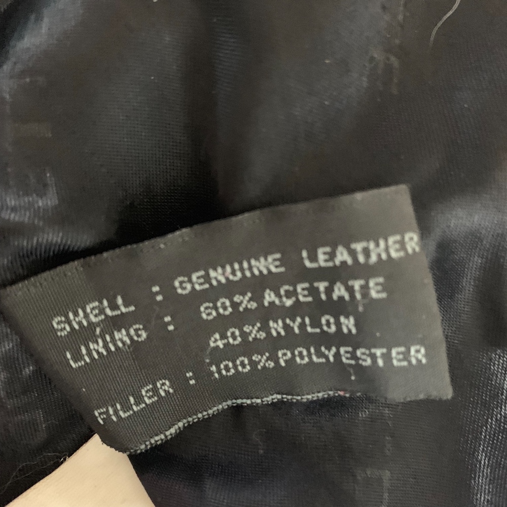Design by Reed Corvette Logo Leather Bomber Jacket - Picture 7 of 8
